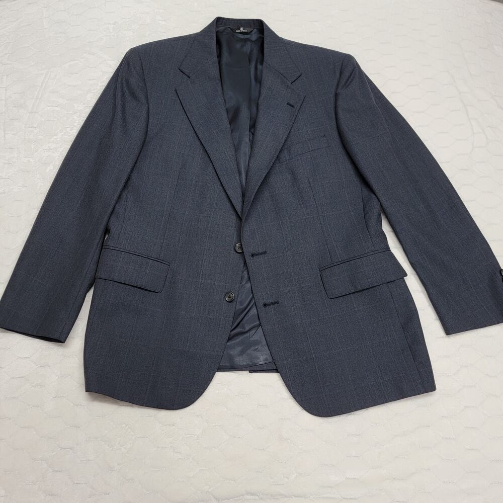 Polo University Club Ralph Lauren Blazer Wool Sport Coat Gray Plaid 42R USA
